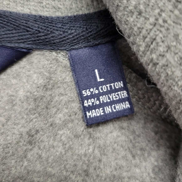 Roundtree and Yorke Trademark Quarter Zip Sweatshirt Gray L - Picture 4 of 5